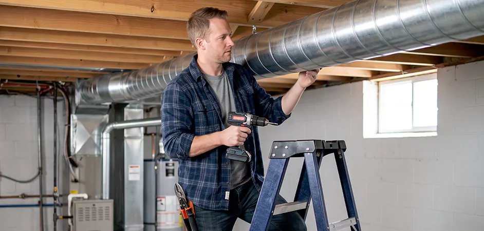 Exposed Spiral Ductwork in El Paso